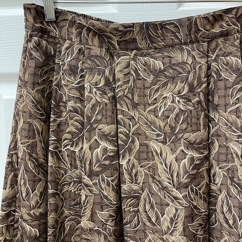 Vintage Sag‎ Harbor 90s Y2K Black Floral Midi Skirt Button Up Women Large